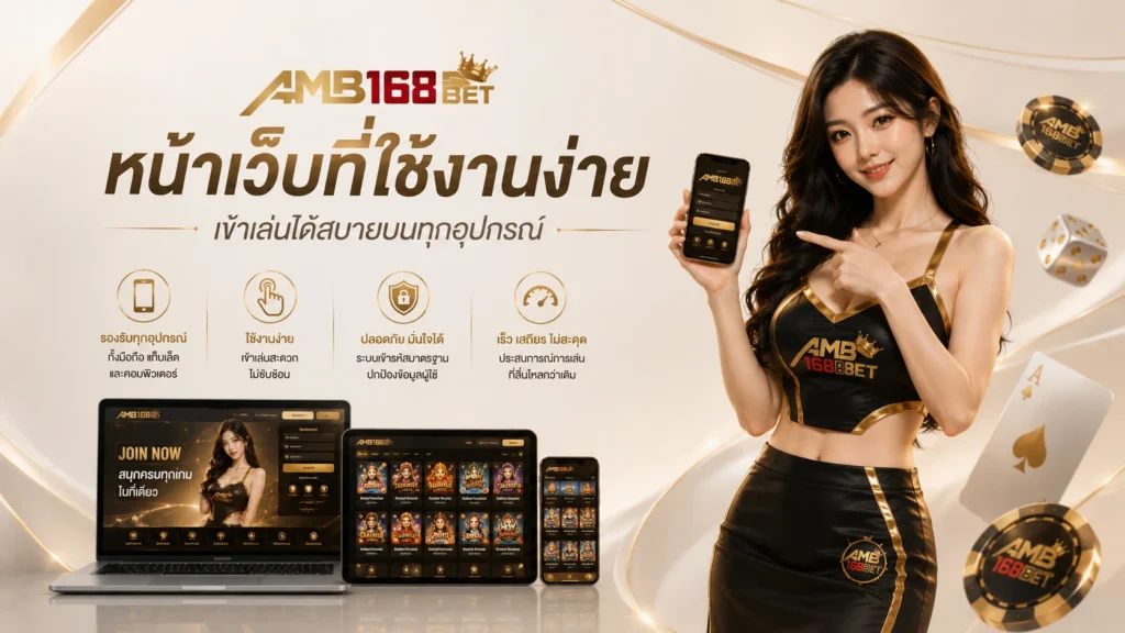 AMB168 เข้าเล่นได้สบายบนทุกอุปกรณ์
